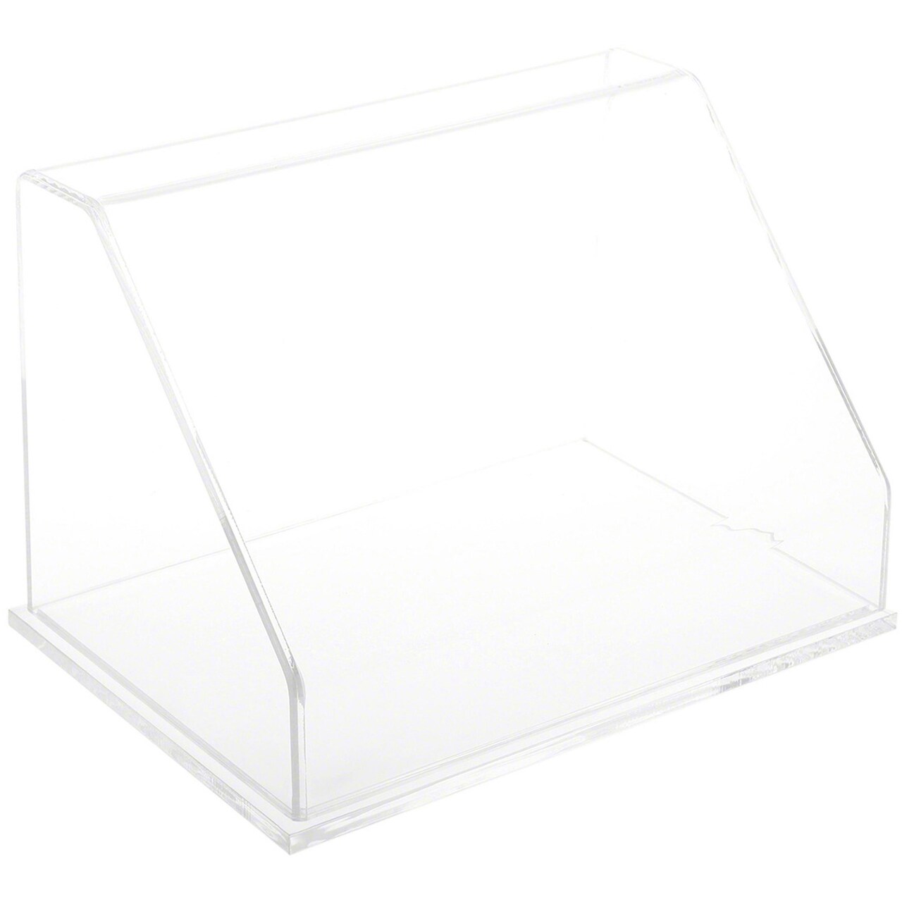 Plymor Clear Acrylic Slanted Front Display Case, 12" W x 8" D x 8" H